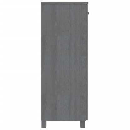 Zapatero Hamar Madera Maciza Pino Gris Oscuro 85x40x108 Cm / Vetonek_4