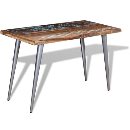 Mesa De Comedor De Madera Maciza Reciclada 120x60x76 Cm_0