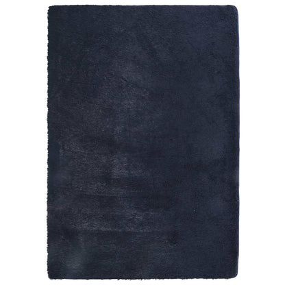 Vidaxl Alfombra De Pelo Largo Navarra Azul Marino 120x170 Cm Poliéster_0