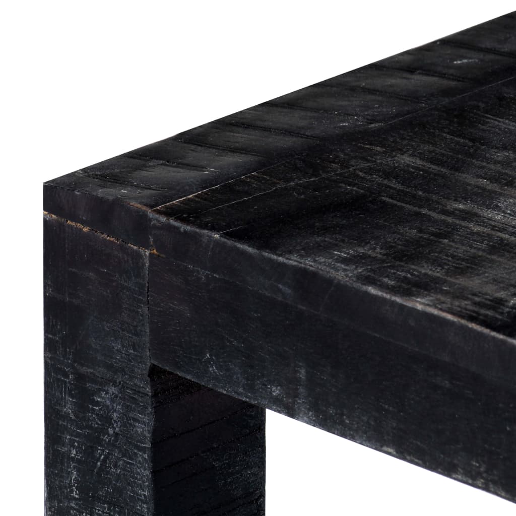Mesa De Centro De Madera Maciza De Mango Negro 110x50x35 Cm_1