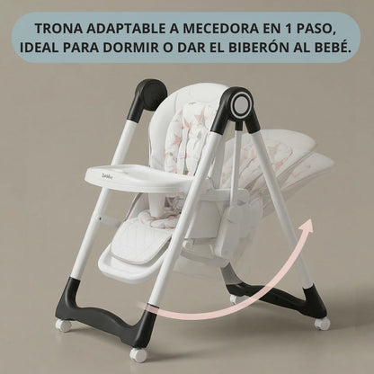 Trona Negra Evolutiva 3 En 1 | Plegable Y Portátil Con Altura | Reposapiés | Respaldo Y Bandeja Todo Ajustables_4