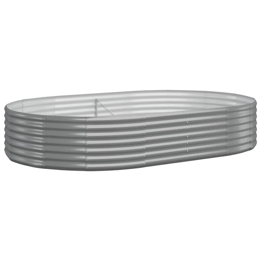 Jardinera Arriate Acero Galvanizado Gris 214x140x36 Cm_0