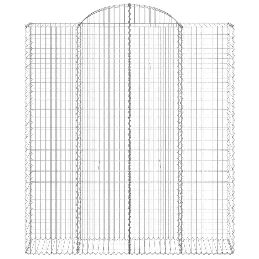 Cestas De Gaviones 9 Uds Forma De Arco Hierro 200x50x220/240 Cm_3