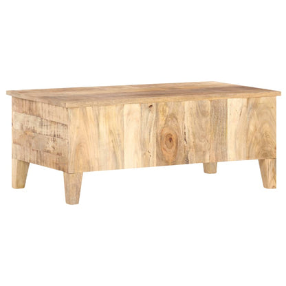 Mesita De Centro Madera De Mango Rugosa 100x55x40 Cm_2