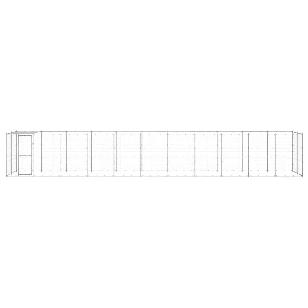 Perrera De Exterior De Acero Galvanizado Con Techo 26,62 M²_3