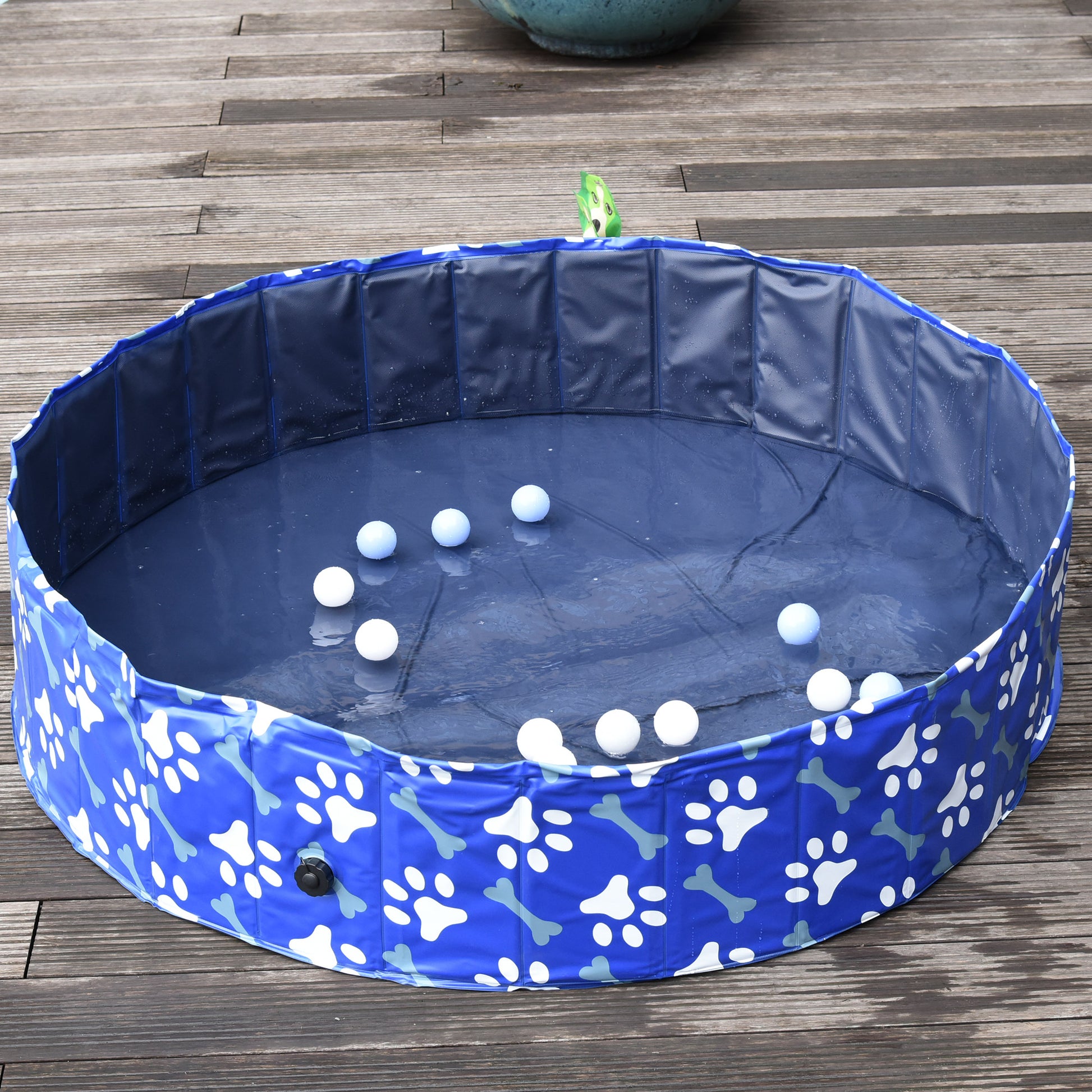 Pawhut Piscina Plegable Para Perros Diámetro Ø140 Cm Portátil Fondo_1