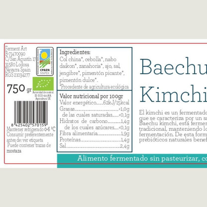 Kimchi Baechu Eco Sin Pasteurizar Ferment Art 750 Gr_1