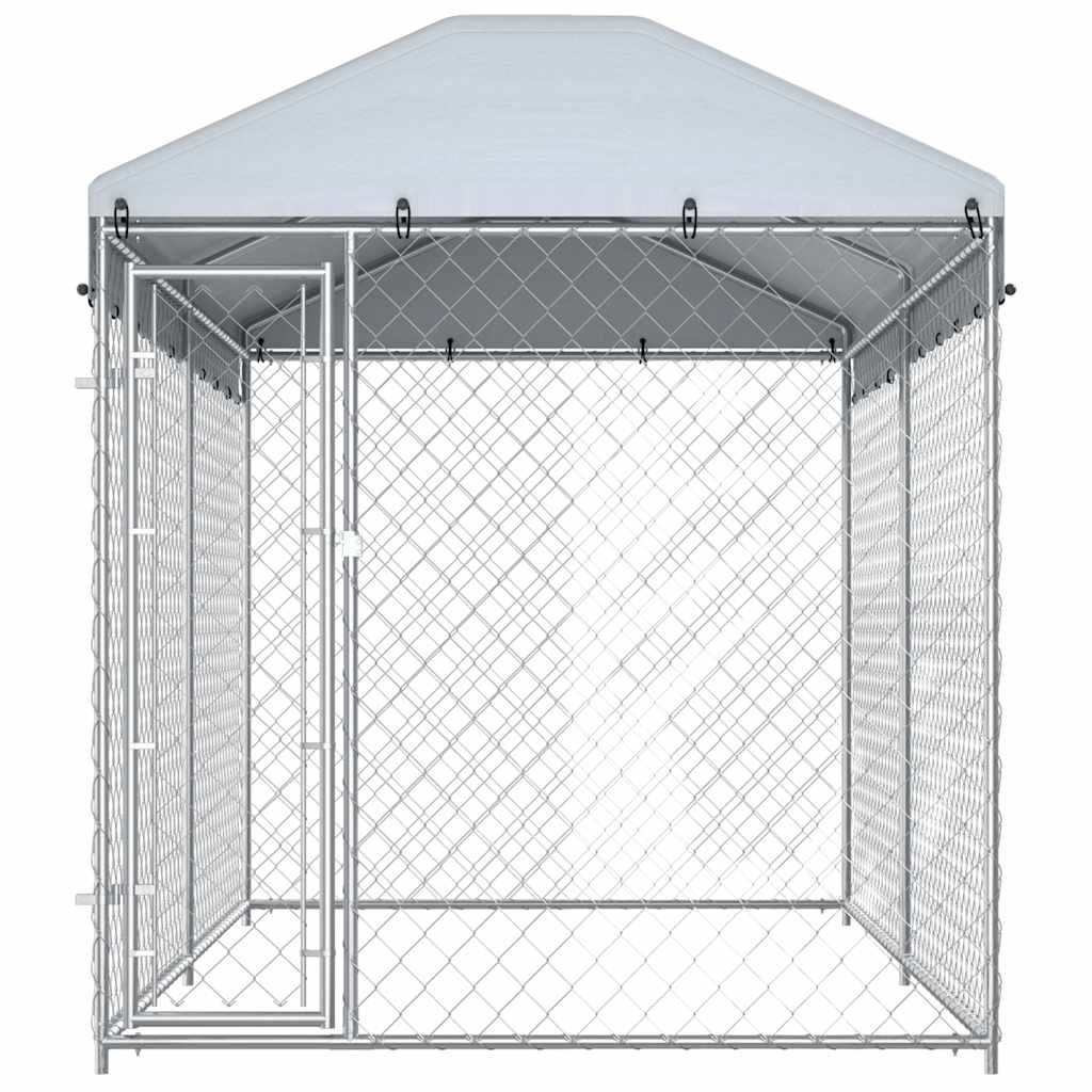 Perrera De Exterior Con Toldo 382x192x225 Cm_3