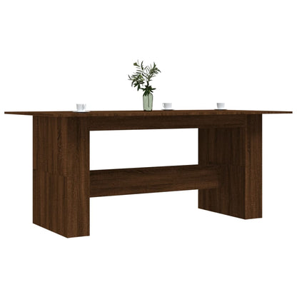 Mesa De Comedor Madera De Ingeniería Marrón Roble 180x90x76 Cm_1