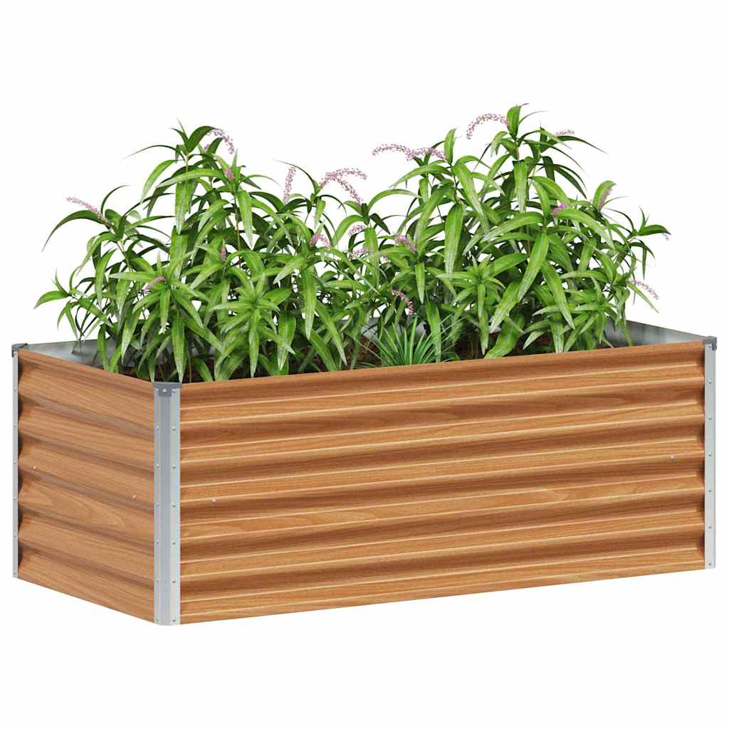 Arriate Elevado Marrón Claro 98 X 50 X 36 Cm Acero Galvanizado_2
