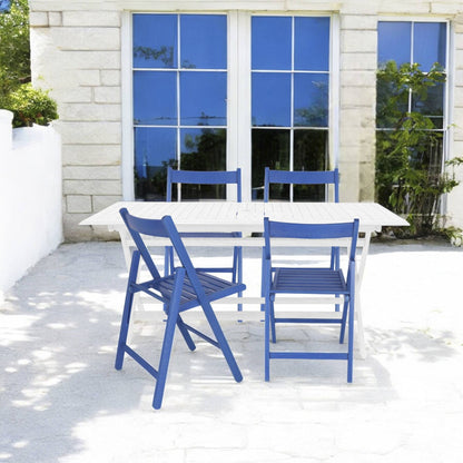 Well Home Mobiliario & Decoración - Pack 4 Sillas Bas En Madera De Haya, Acabado Azul_2