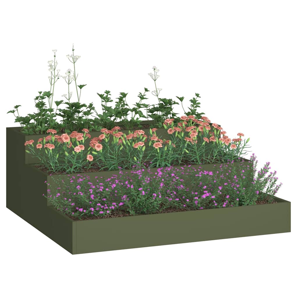Macetero De Jardín Verde Oliva 90 X 90 X 35 Cm_2