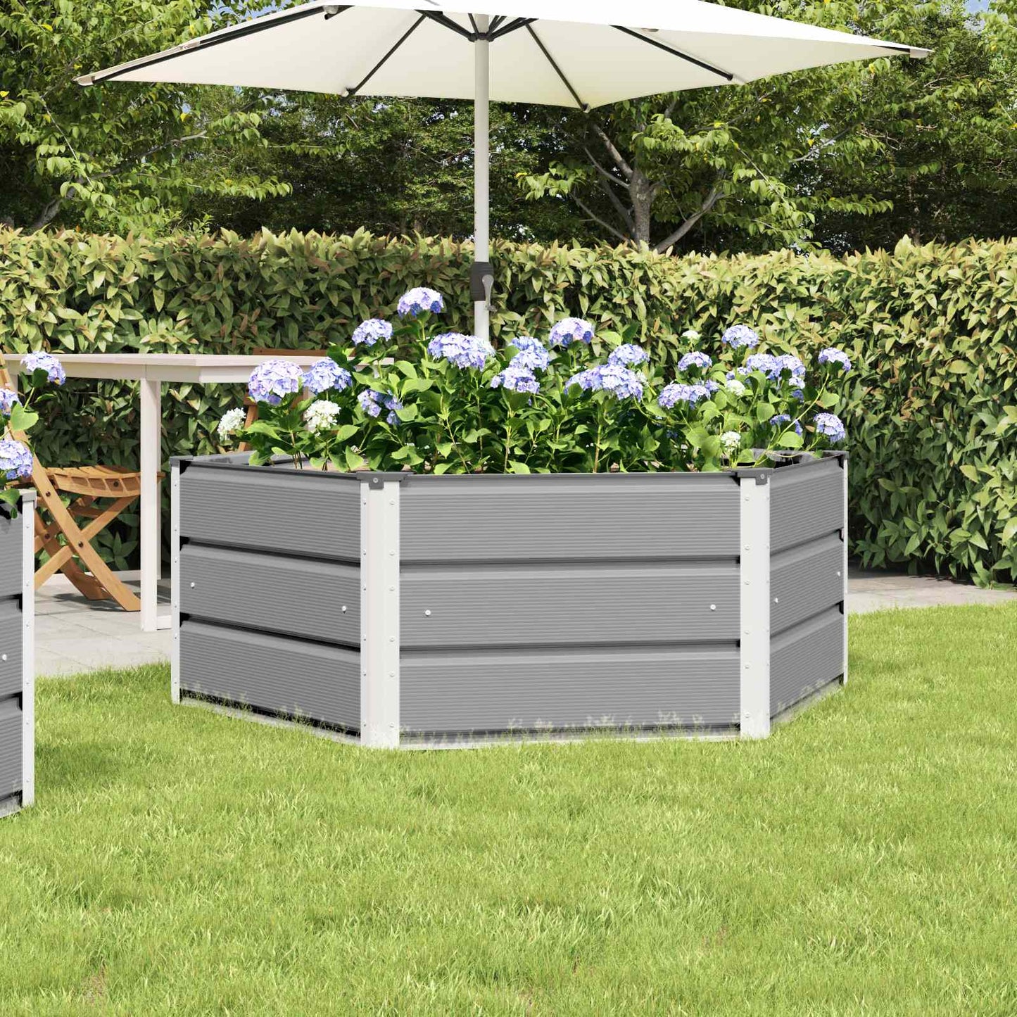 Jardinera Gris Claro 129 X 129 X 45 Cm Acero_1