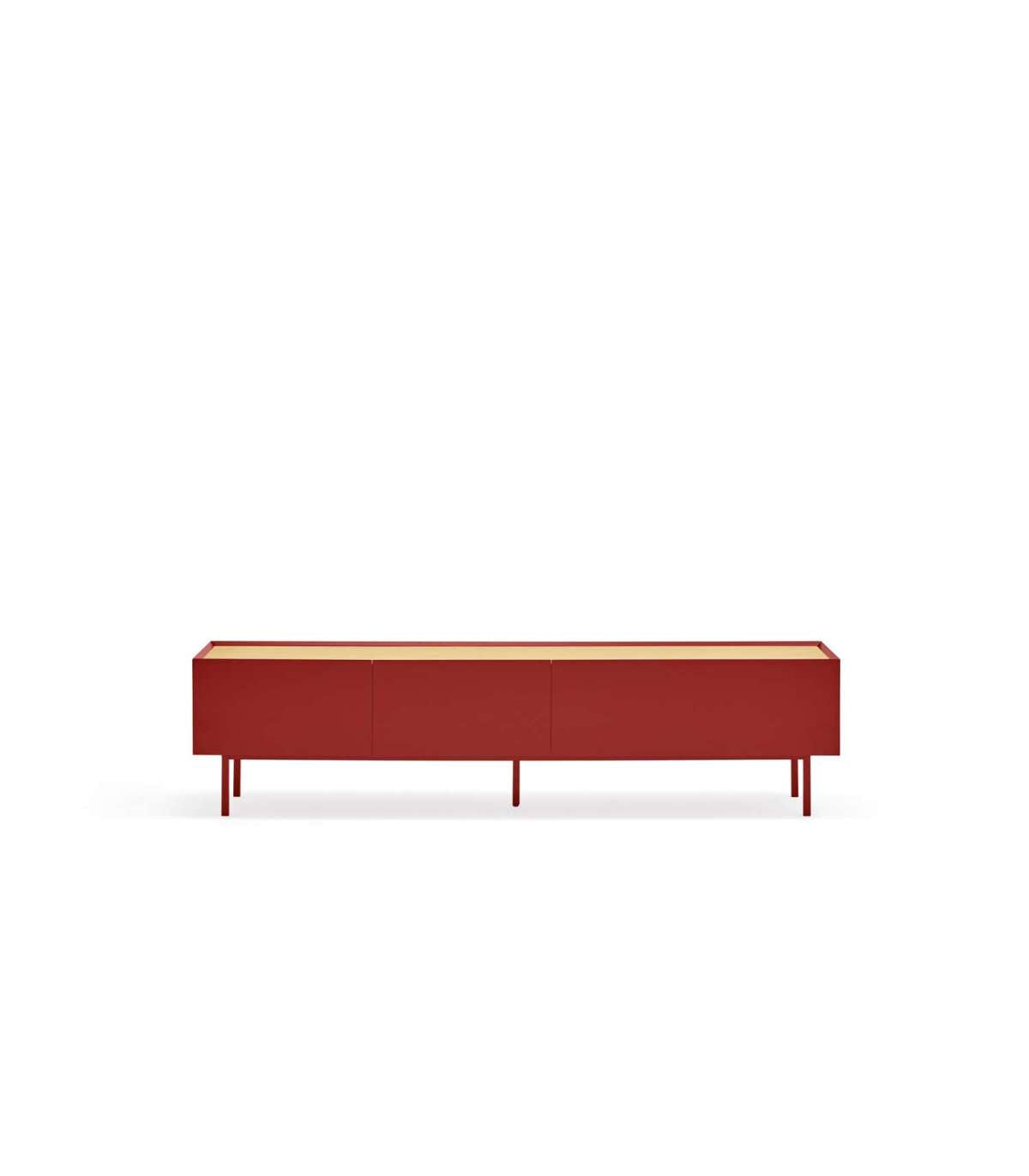 Mueble Para Televisión Modelo Arista 1 Puerta 2 Cajones Acabado Burdeos, 40cm(ancho) 45c_4