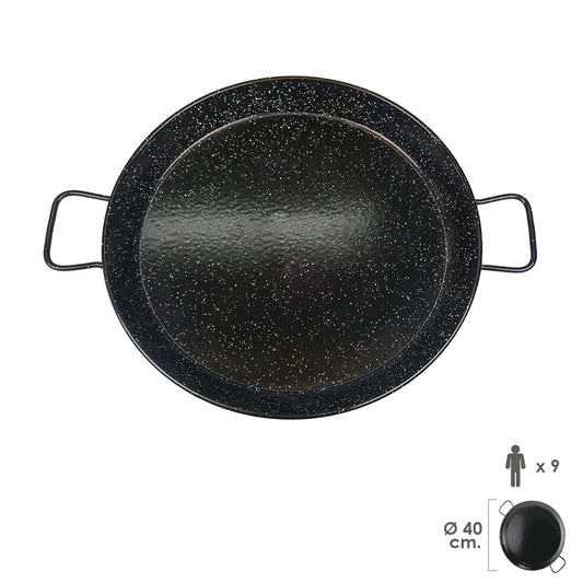 Paellera Valenciana esmaltada 9 personas 40 cm_0