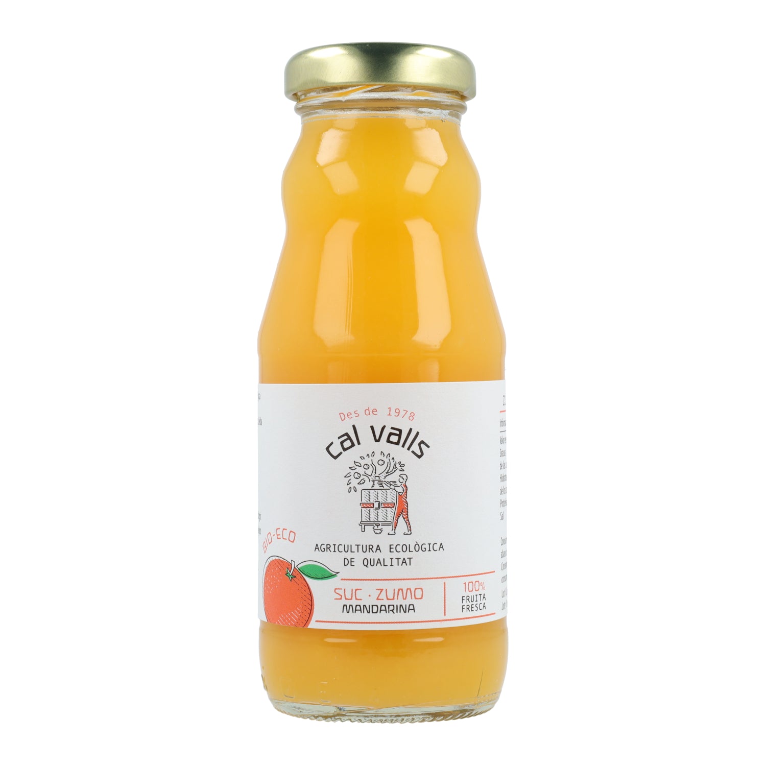 Sumo de tangerina orgânico Cal Valls 200 ml