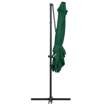 Vidaxl Sombrilla Voladiza Jardín Luces Led Palo Acero Arena 250x250 Cm_4