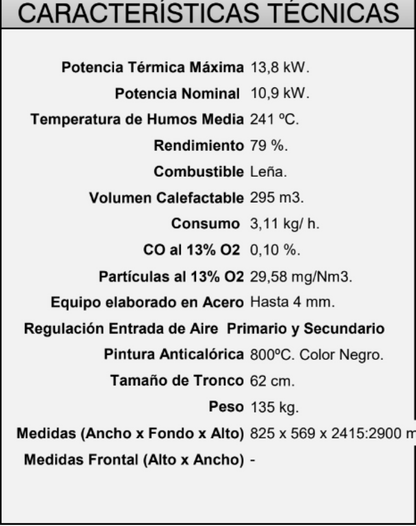 BRICOSOL Chimenea de leña central FM Modelo C-104_2