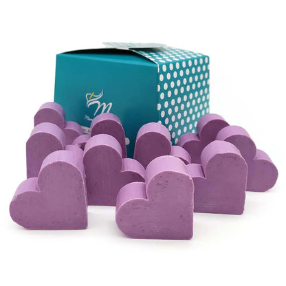 12 Jabones Aromáticos Con Forma De Corazón - Detalle Para Invitados De Eventos. Jabón Glicerina Aroma Lavanda_3