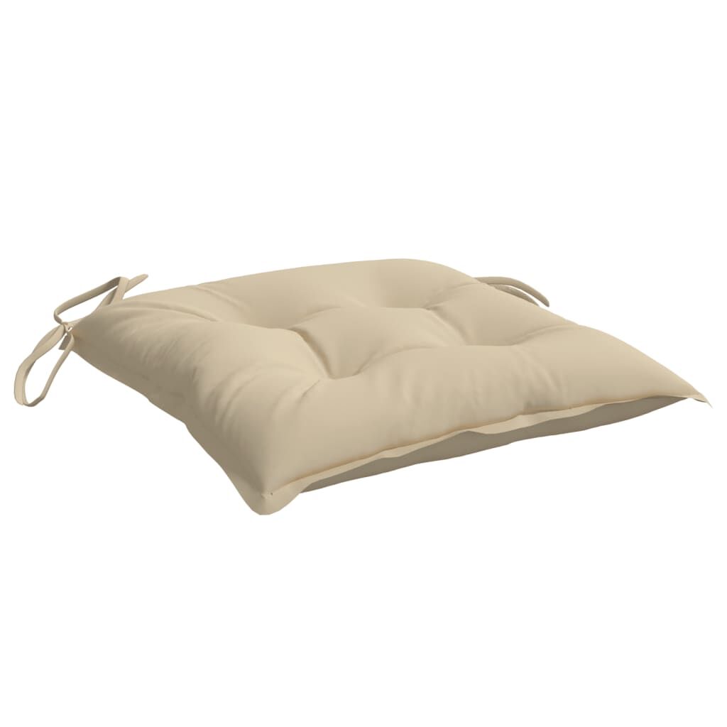 Vidaxl Cojines De Silla De Jardín 6 Uds Tela Oxford Beige 40x40x7 Cm_3