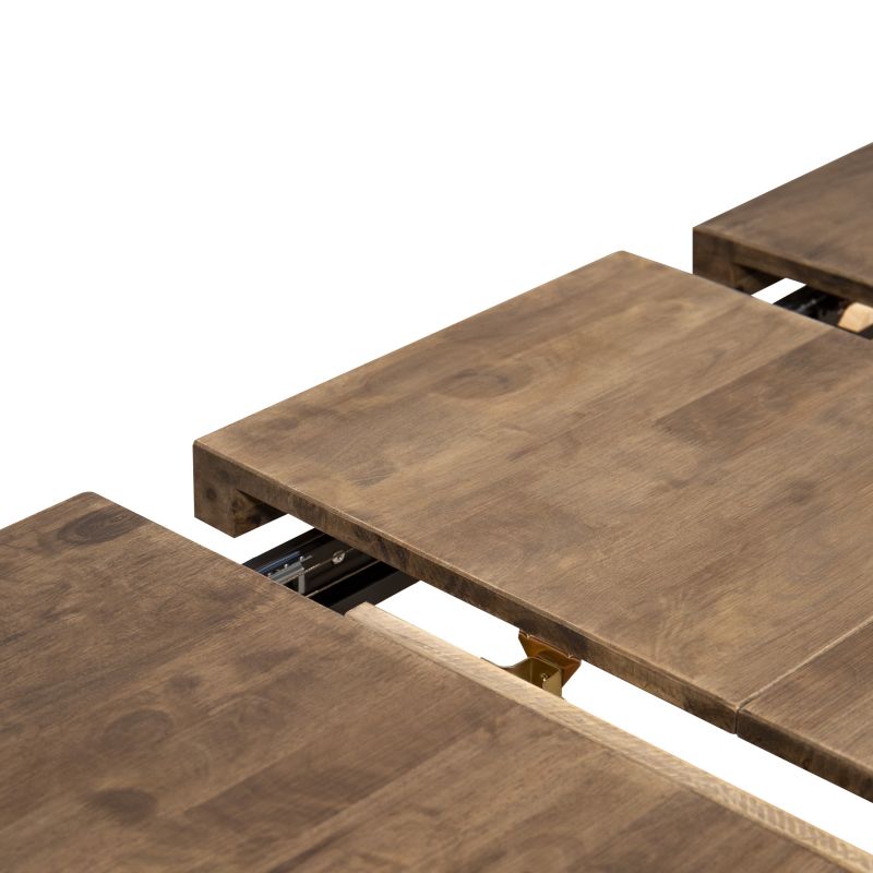 Mesa De Comedor Extensible Natural Madera, Roble, 180 X 76 X 80_5