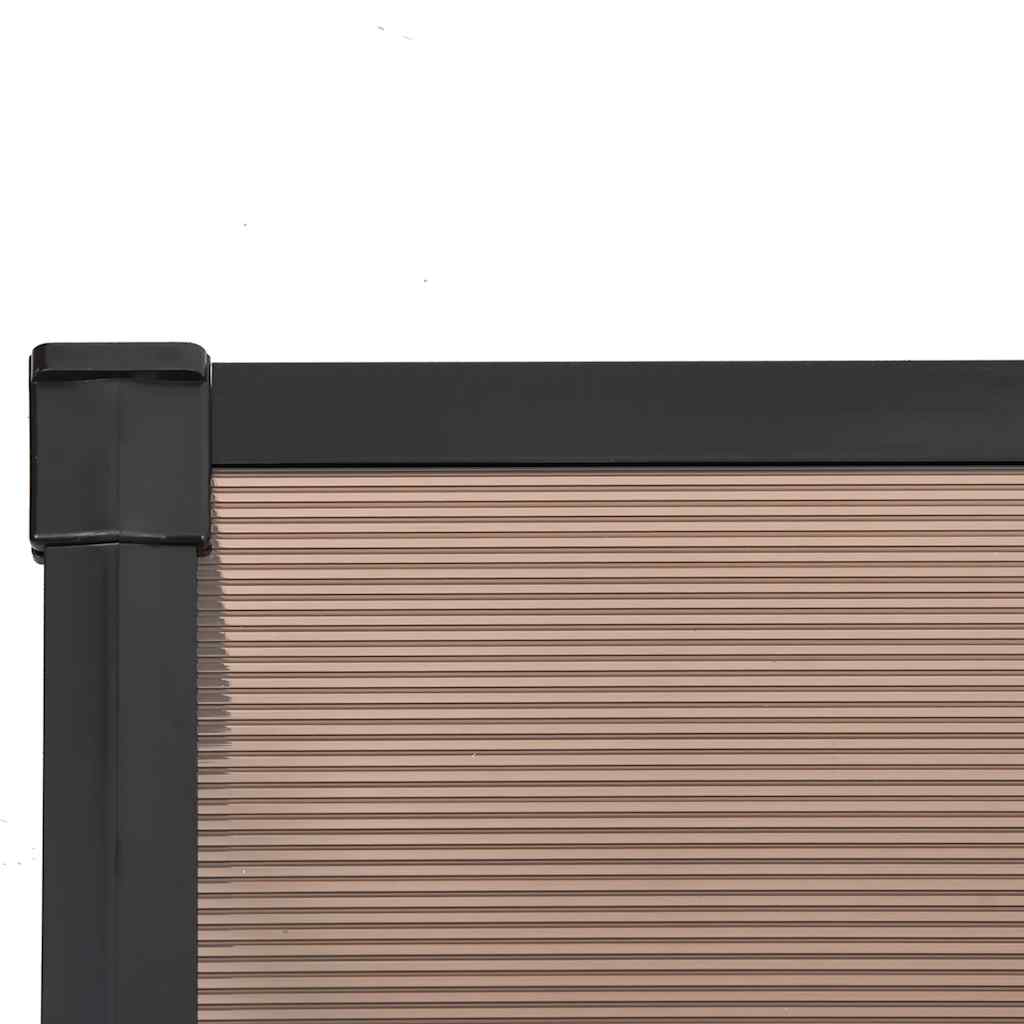 Marquesina De Puerta Policarbonato Negro 396x90 Cm_4