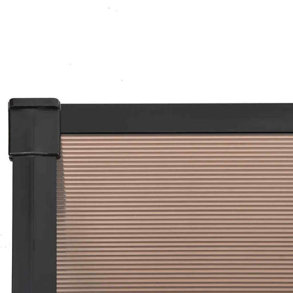 Marquesina De Puerta Policarbonato Negro 396x90 Cm_4