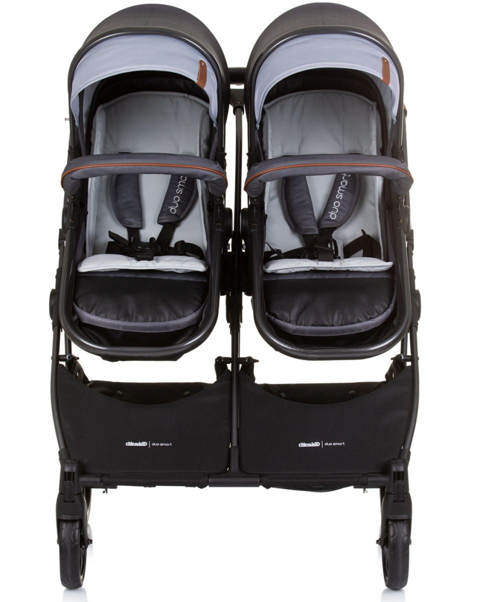 Carrito De Bebé Gemelar Dúo Smart Con 1 Grupo 0+ Silver Grey_3