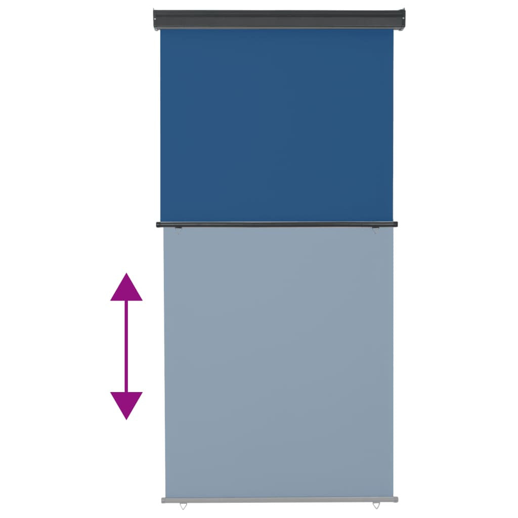Vidaxl Toldo Lateral De Balcón Azul 122x250 Cm_4