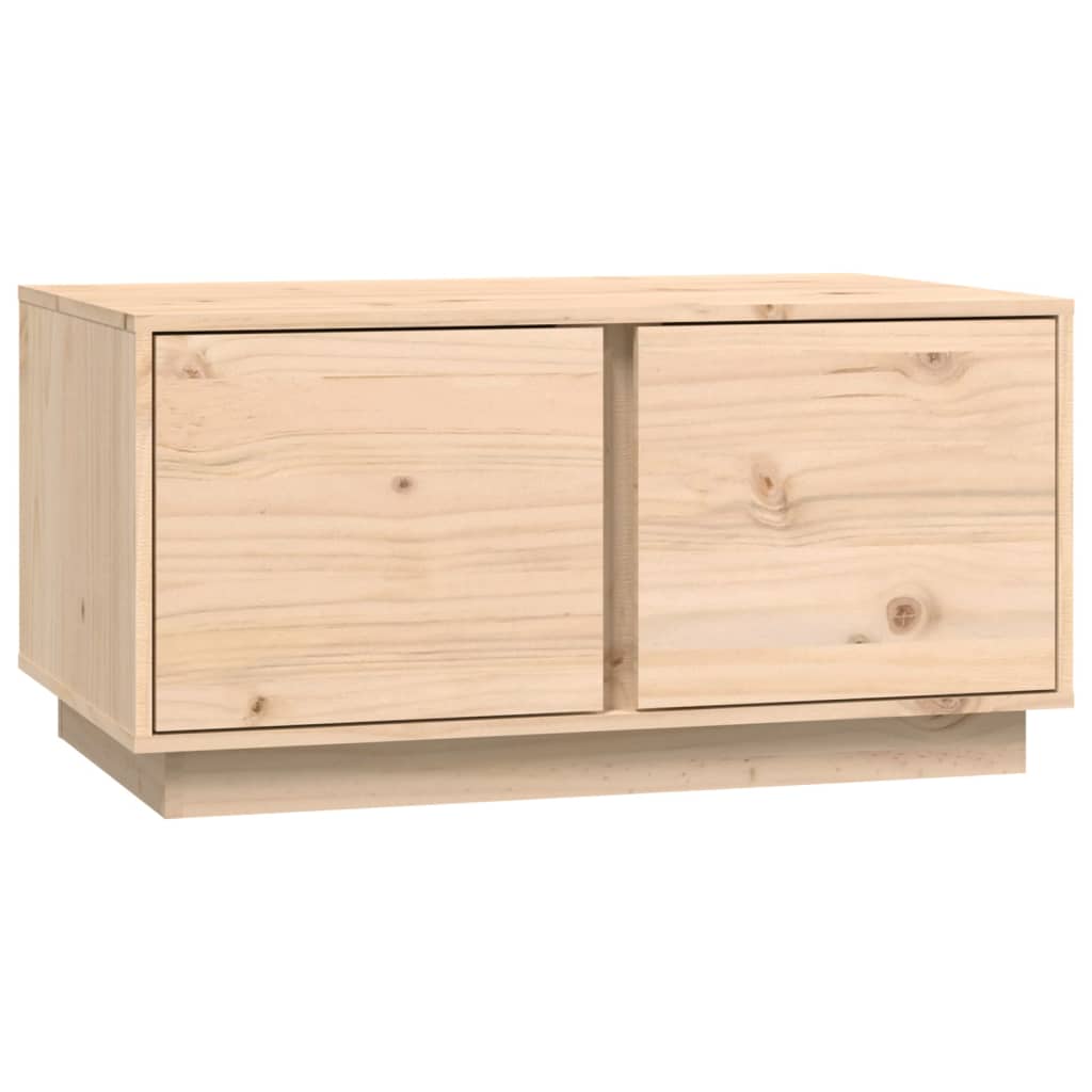 Mesa De Centro De Madera Maciza De Pino 80x50x40 Cm_0