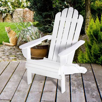 Outsunny Silla Adirondack Madera Plegable Con Reposabrazos Respaldo 73x88x93 Cm_1