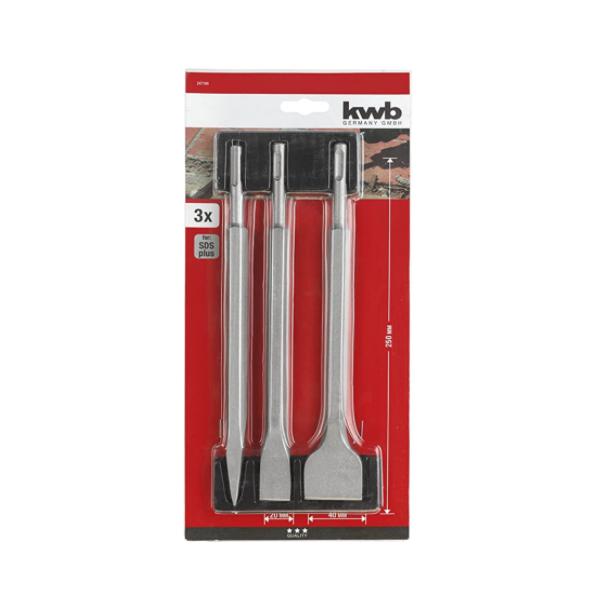 Conjunto de formões SDS, 3 peças kwb promo
