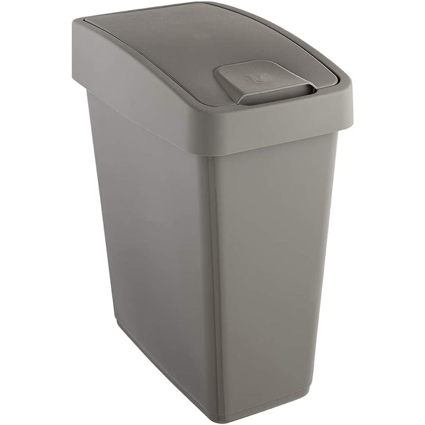 Cubo De Basura Premium Eco Con Tapa Abatible, Tacto Suave, 25 L, Magne, Color Gris_0