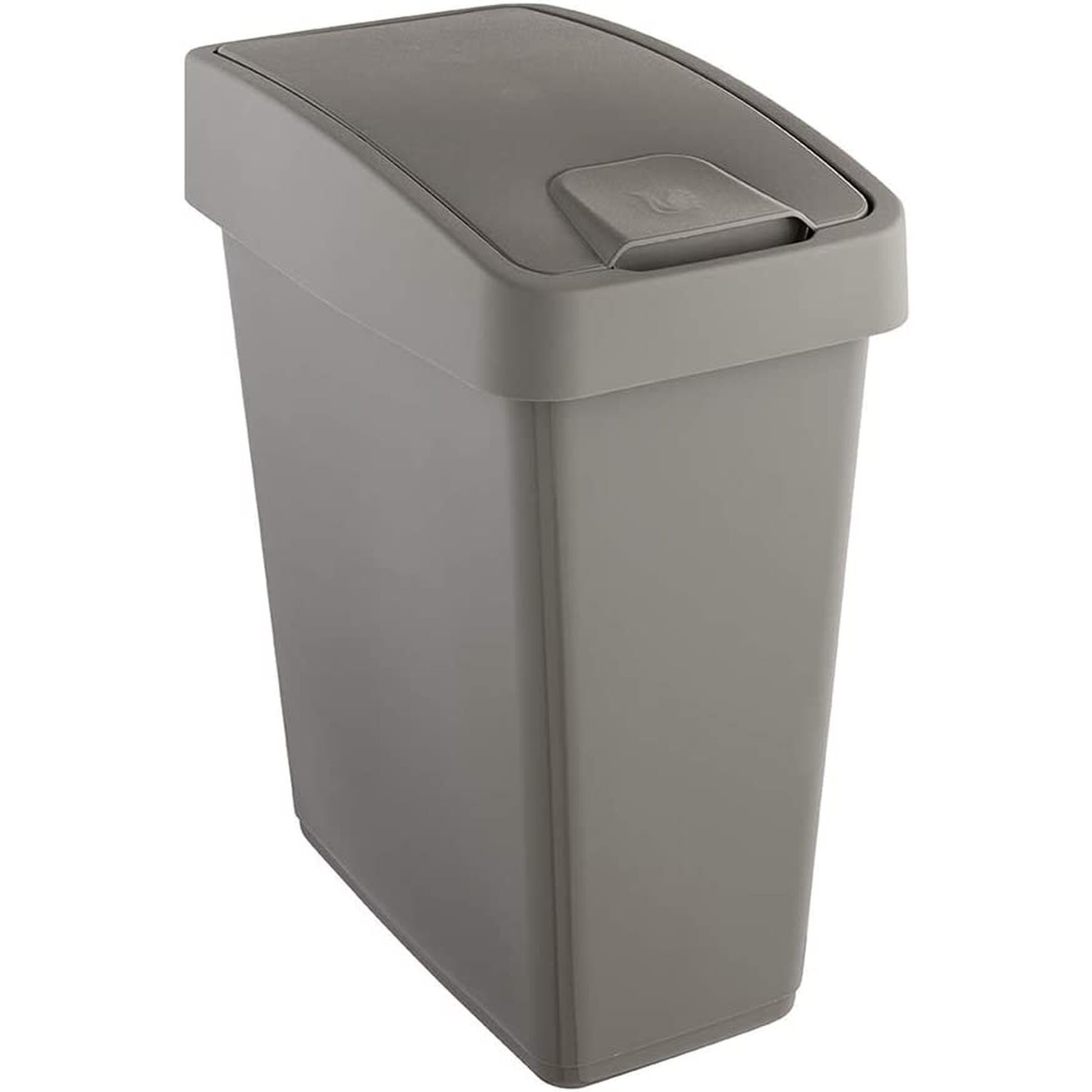 Cubo De Basura Premium Eco Con Tapa Abatible, Tacto Suave, 25 L, Magne, Color Gris_0