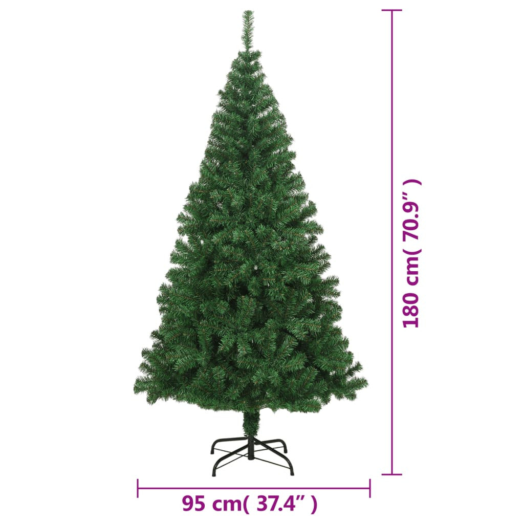 Vidaxl Árbol De Navidad Artificial Con Ramas Gruesas Pvc Verde 180 Cm_2