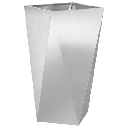 Jardinera 2 Pcs Plateado 40 X 40 X 75 Cm Acero Inoxidable_4