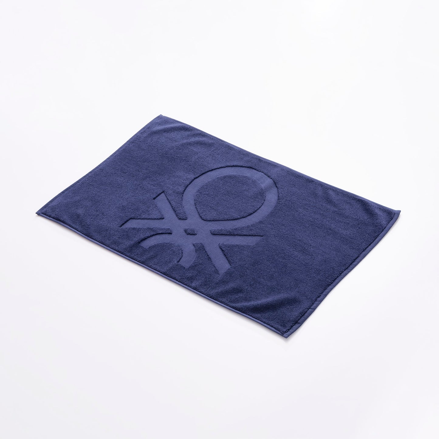 Alfombra De Baño 50x80cm 1000gsm 100% Algodon C/ Logo Bordado Azul Marino Core Benetton_1