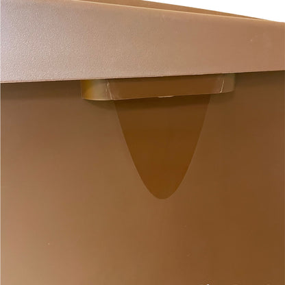 Contenedor - Cubo De Basura Wellhome Reciclo 110 Litros,color Marrón Cerrado Con Tapa, Ideal Para Reciclaje De Residuos Orgánicos, Con Ruedas_3