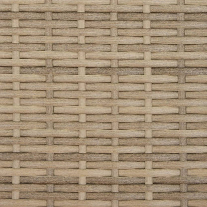 Tumbona Doble Con Capota Y Cojines Ratán Sintético Beige / Vetonek_4