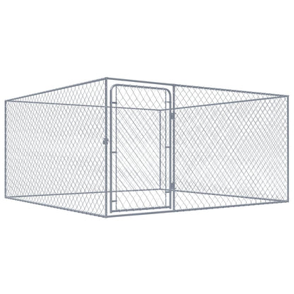 Perrera De Exterior De Acero Galvanizado 2x2x1 M_1