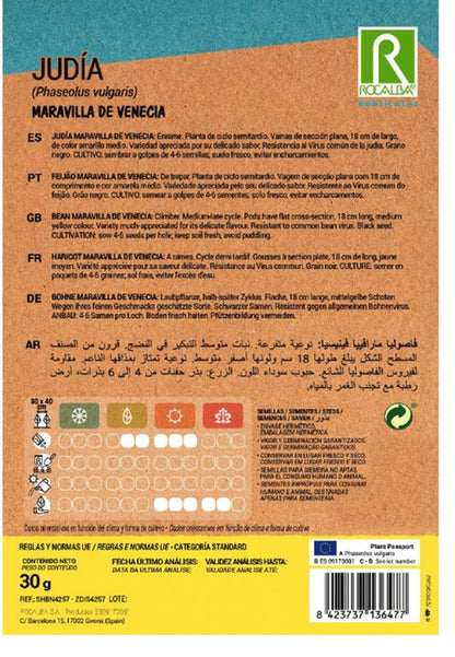 Semillas Judía Maravilla De Venecia 30g_1