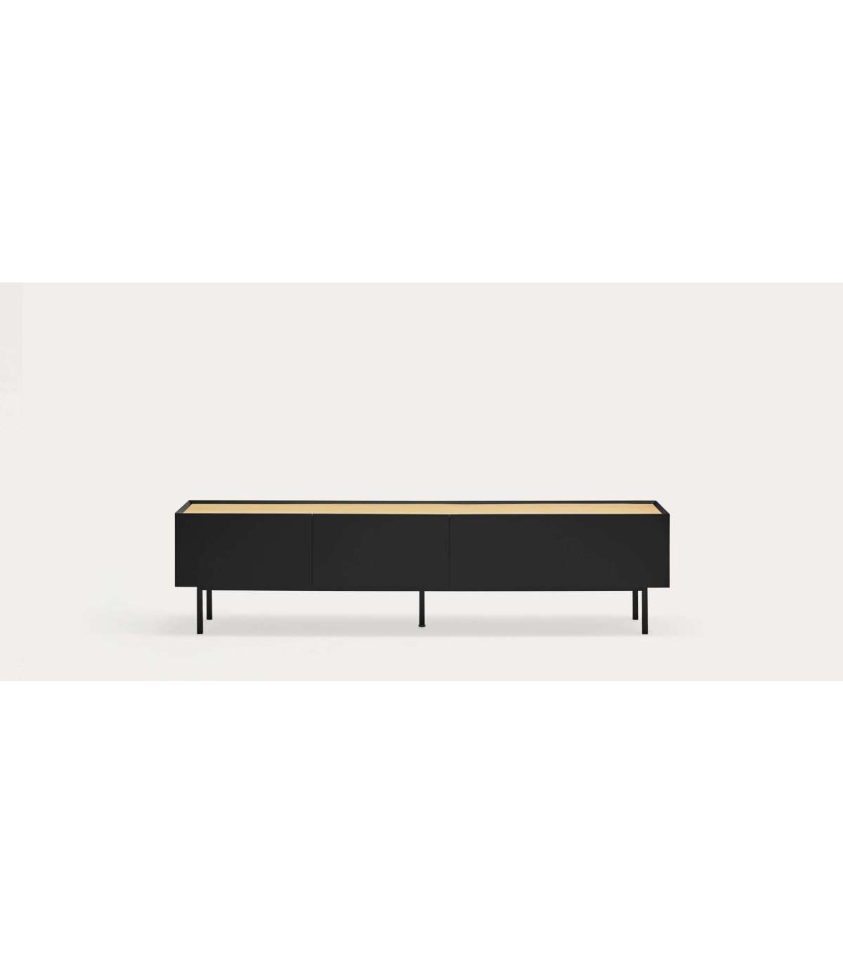 Mueble Para Televisión Modelo Arista 1 Puerta 2 Cajones Acabado Negro, 180cm(ancho) 45cm_0
