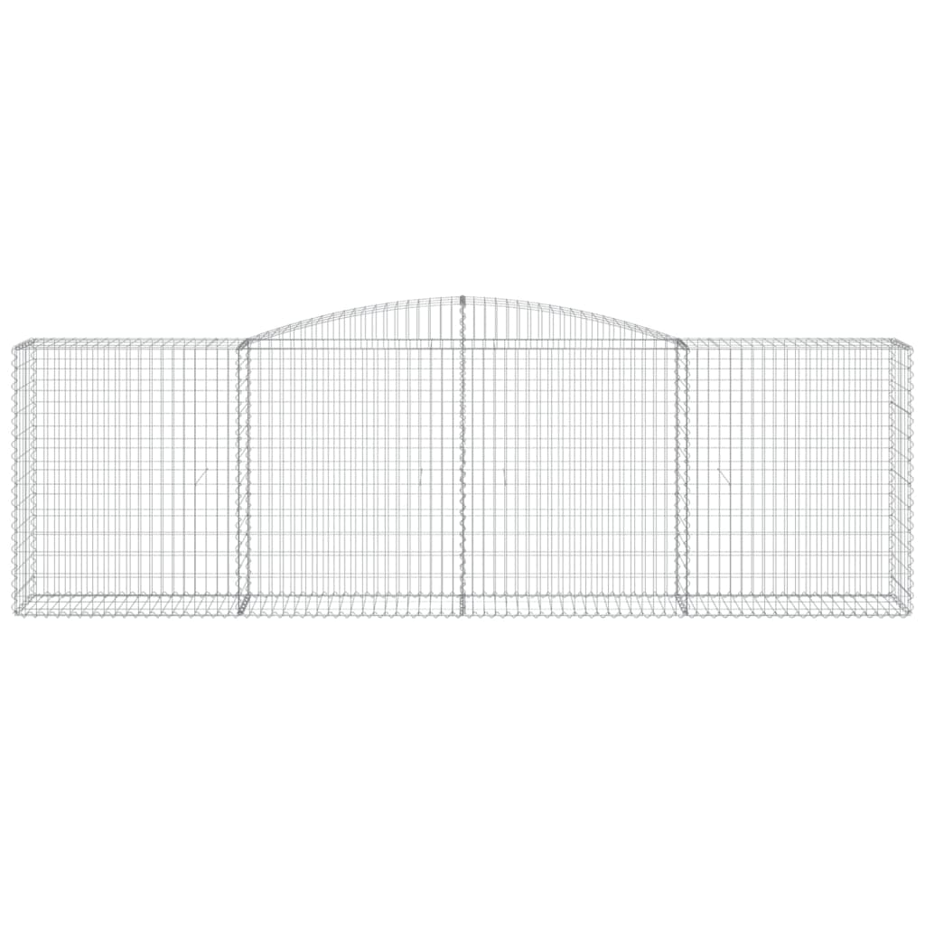 Cestas De Gaviones 4 Uds Forma De Arco Hierro 400x50x120/140 Cm_3