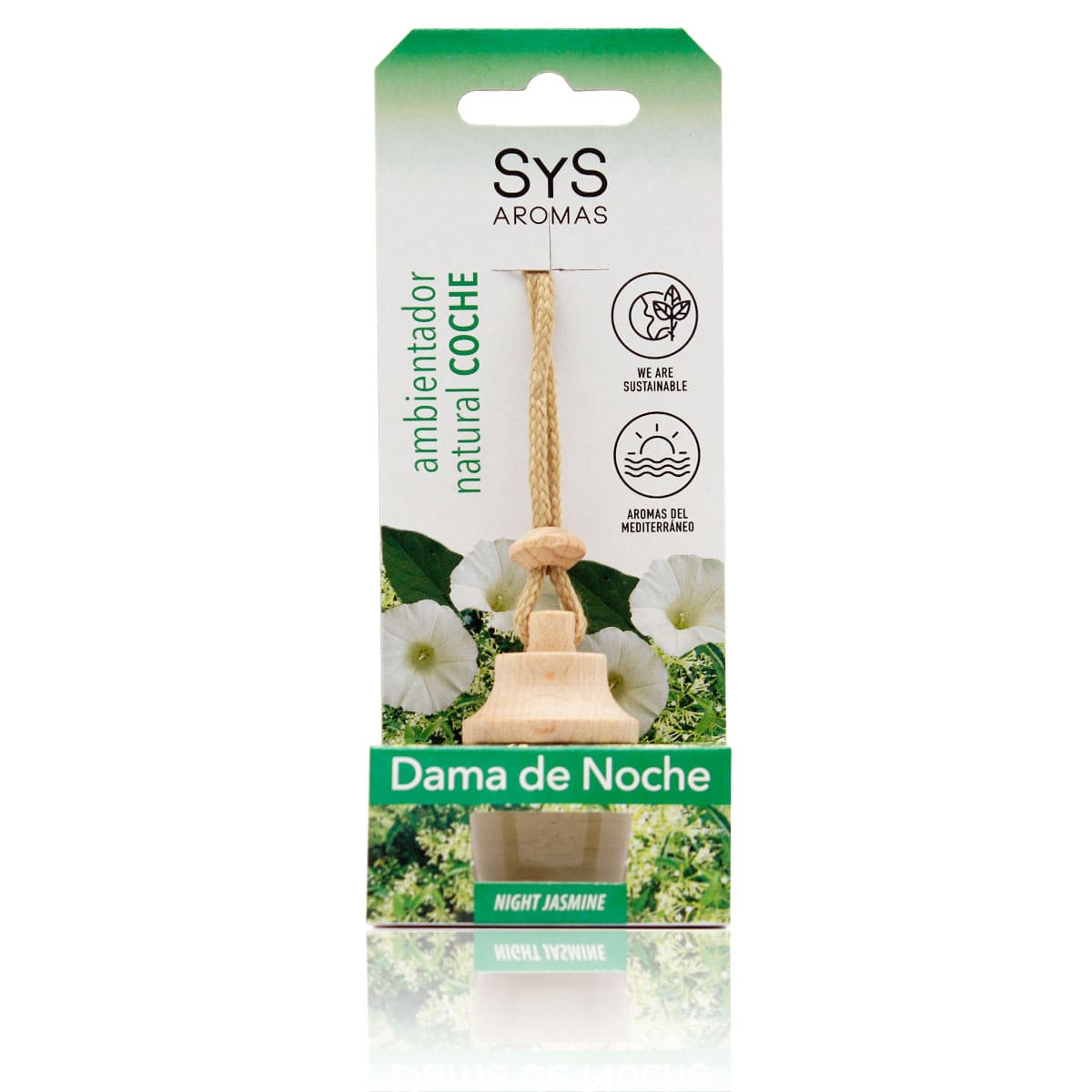 Ambientador Coche Dama de Noche SYS Aromas Style 7 ml | Aroma Floral Intenso | Frescor Duradero | Ambiente Elegante_0