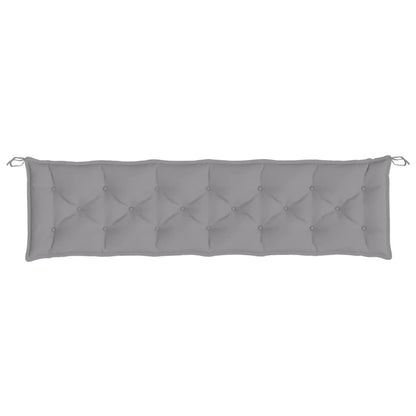 Vidaxl Cojín De Banco De Jardín Tela Oxford Gris 200x50x7 Cm_3