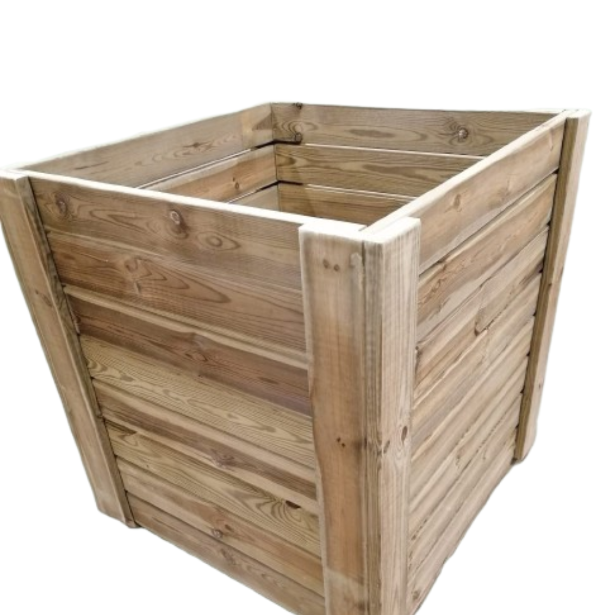 Macetero De Madera Eko Xxl Vidahuerto Para Árboles Y Plantas Grandes 120x120x120 Cm.