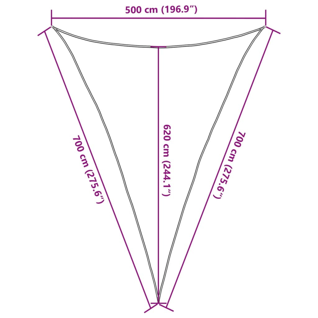 Vidaxl Toldo De Vela Hdpe Antracita 160 G/m² 5x7x7 M_2