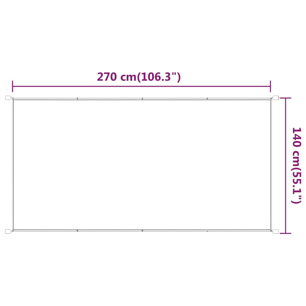 Vidaxl Toldo Vertical Beige 140x270 Cm Tela Oxford_2