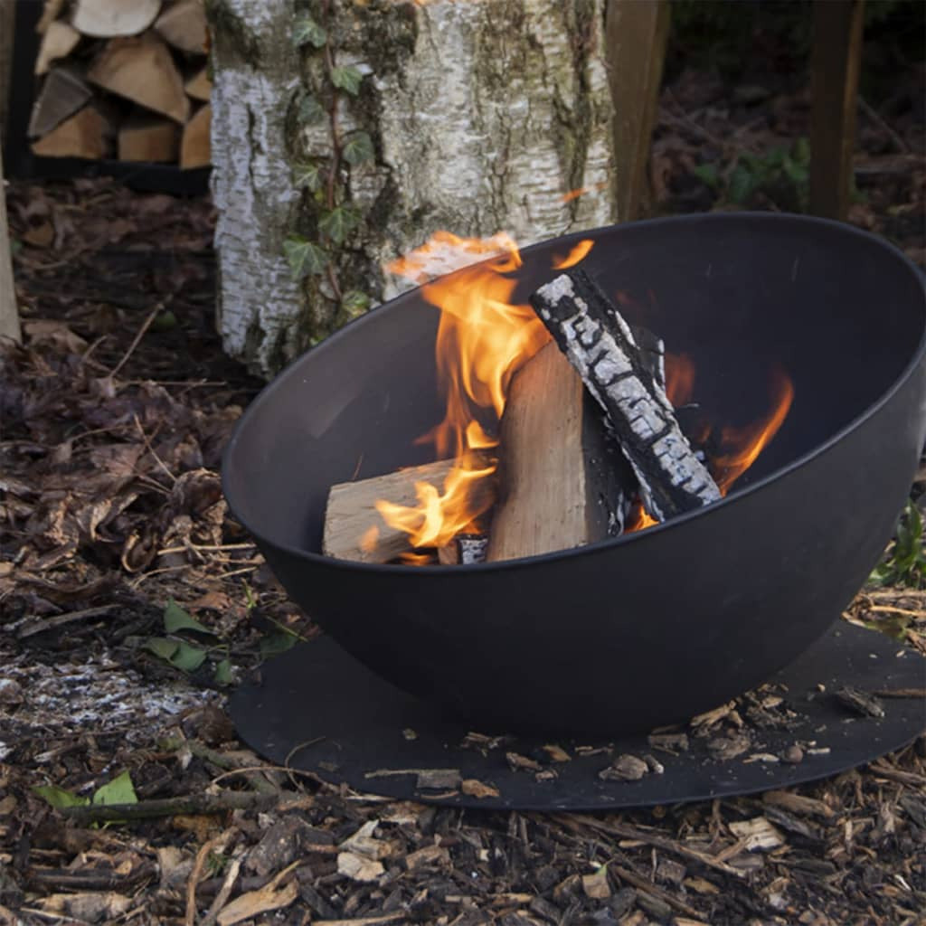Esschert Design Brasero Inclinado Sobre Disco Negro_1
