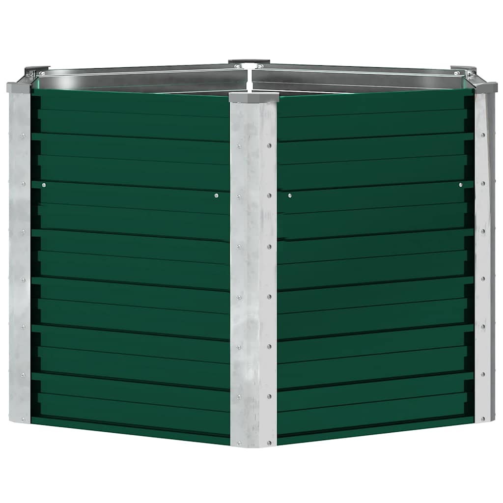Arriate De Jardín De Acero Galvanizado Verde 129x129x77 Cm_4